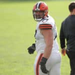Cleveland Browns Offensive Guard Wyatt Teller (77) during the game between the Cleveland Browns and the Jacksonville Jaguars on November 29, 2020 at TIAA Bank Field in Jacksonville, Fl.