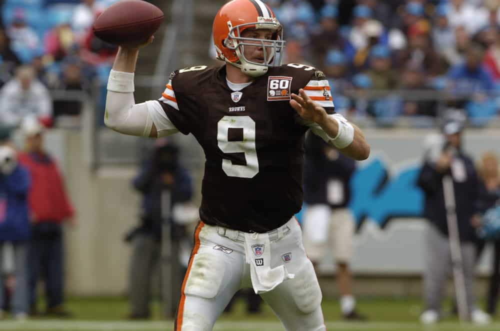 Cleveland Browns quarterback Charlie Frye during their game against the Carolina Panthers at Bank of America Stadium in Charlotte, N.C. on October 8, 2006. The Panthers beat the Browns 20-12.