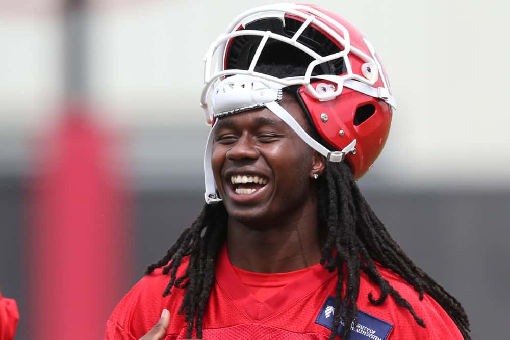 Kansas City Chiefs wide receiver Sammy Watkins (14) during Organized Team Activities on June 7, 2018 at the Kansas City Chiefs Training Facility in Kansas City, MO.