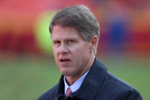 Kansas City Chiefs owner Clark Hunt before an NFL game between the Oakland Raiders and Kansas City Chiefs on December 30, 2018 at Arrowhead Stadium in Kansas City, MO.
