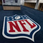 NFL logo on floor