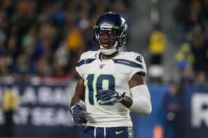 Seattle Seahawks wide receiver Josh Gordon (10) during the NFL game between the Seattle Seahawks and the Los Angeles Rams on December 08, 2019, at the Los Angeles Memorial Coliseum in Los Angeles, CA.