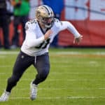 New Orleans Saints defensive end Trey Hendrickson (91) in action during a game between the Chicago Bears and the New Orleans Saints on November 01, 2020 at Soldier Stadium, in Chicago, IL.