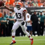 Cleveland Browns C.J. Ward during the Browns NFL football game against the Philadelphia Eagles in Cleveland Ohio September 09, 2012.