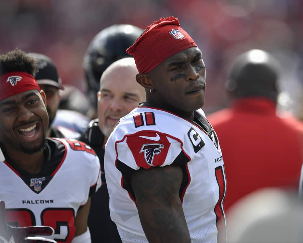 Atlanta Falcons Wide Receiver Julio Jones (11) during the first half of an NFL game between the Atlanta Falcons and the Tampa Bay Bucs on December 29, 2019, at Raymond James Stadium in Tampa, FL. 