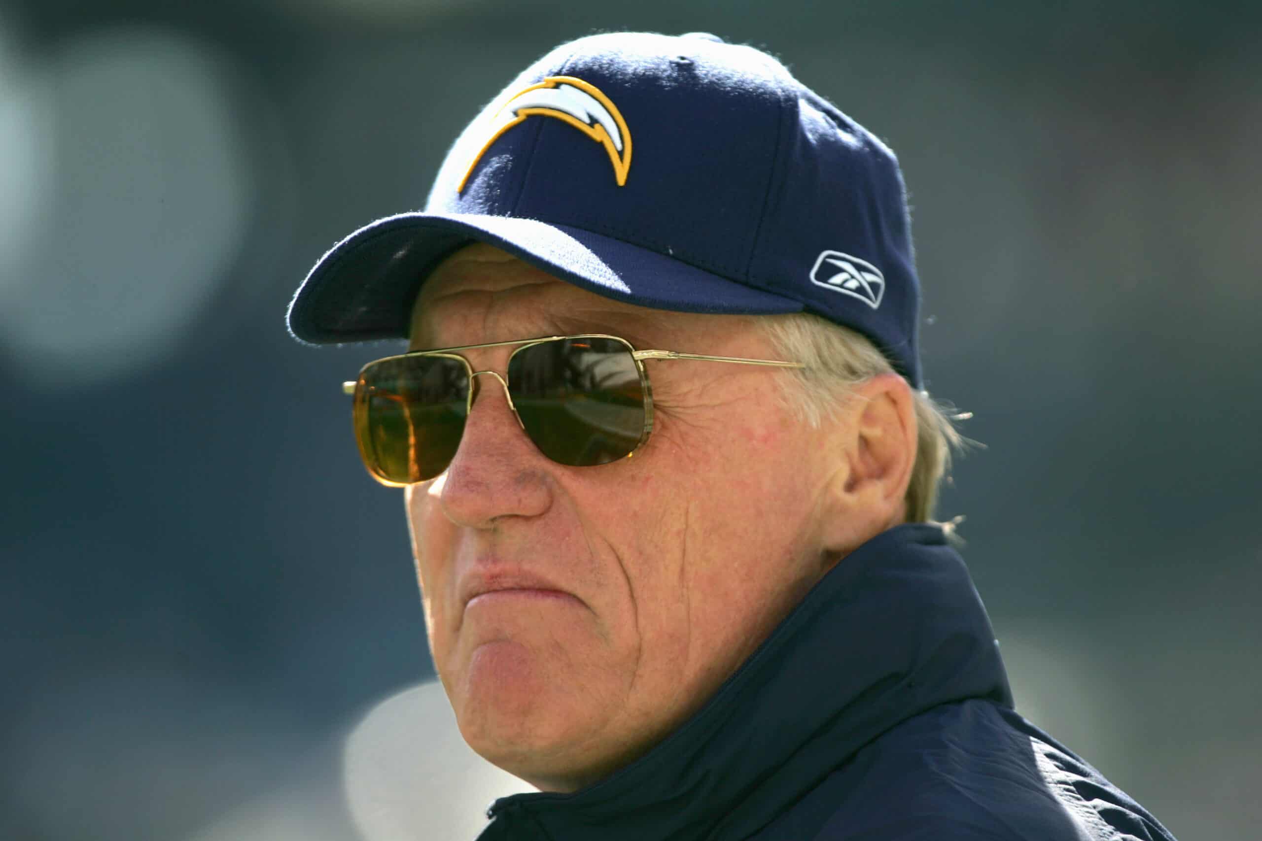 Head coach Marty Schottenheimer of the San Diego Chargers looks on during the game against the Philadelphia Eagles at Lincoln Financial Field on October 23, 2005 in Philadelphia, Pennsylvania. The Eagles defeated the Chargers 20-17.