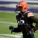 Odell Beckham Jr. #13 of the Cleveland Browns runs on the field prior to the game against the Baltimore Ravens at M&T Bank Stadium on September 13, 2020 in Baltimore, Maryland.