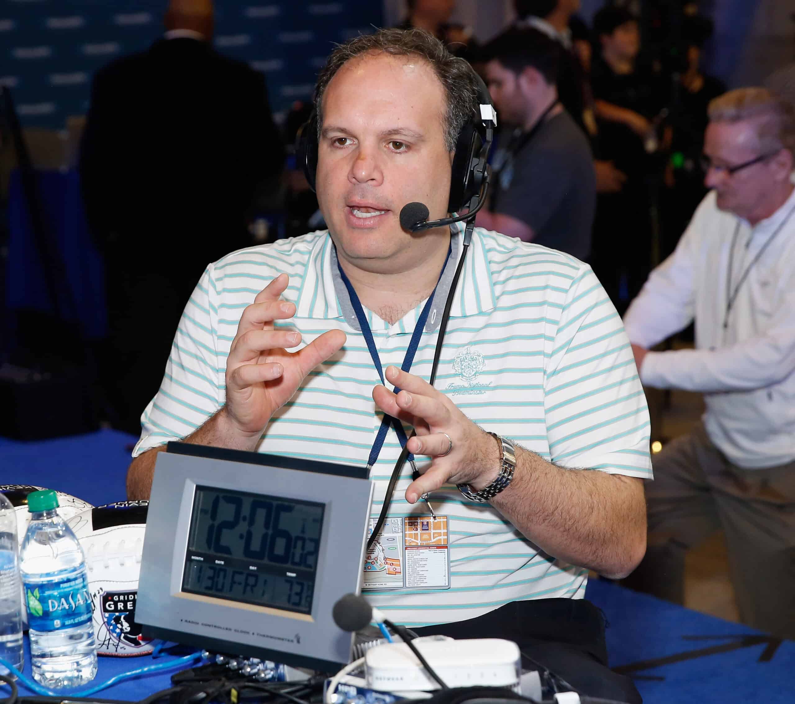 Miami Dolphins Executive Vice President of Football Ops Mike Tannenbaum attends SiriusXM at Super Bowl XLIX Radio Row at the Phoenix Convention Center on January 30, 2015 in Phoenix, Arizona.