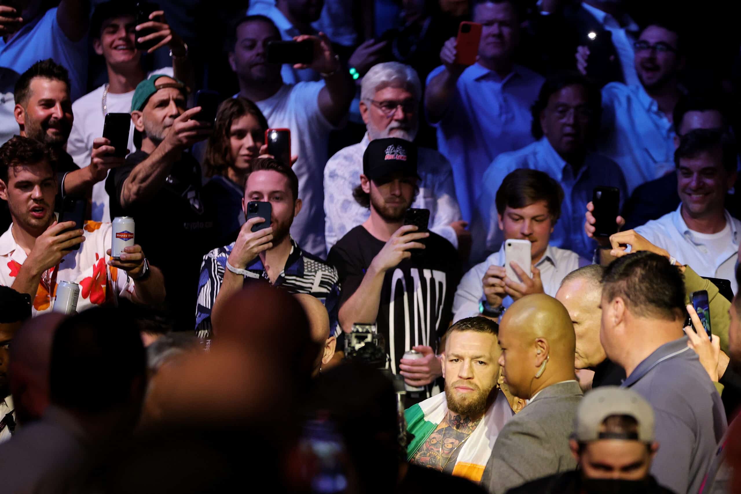 Conor McGregor of Ireland walks through the arena before his lightweight bought against Dustin Poirier during UFC 264: Poirier v McGregor 3 at T-Mobile Arena on July 10, 2021 in Las Vegas, Nevada. 