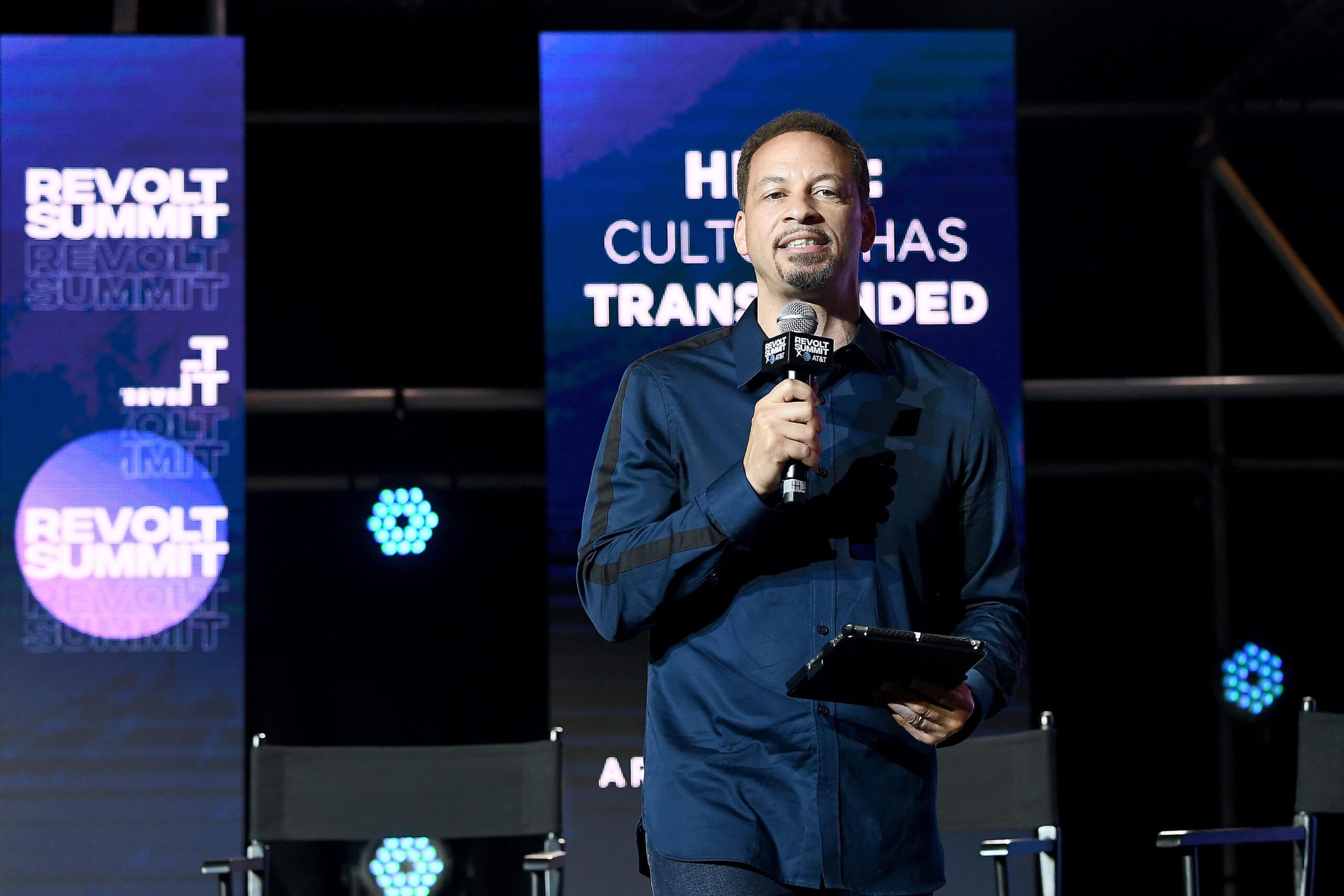 Chris Broussard speaks onstage during day 2 of REVOLT Summit x AT&T Summit on September 13, 2019 in Atlanta, Georgia. 