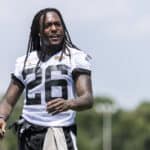 Shaquill Griffin #26 of the Jacksonville Jaguars looks on during Training Camp at TIAA Bank Field on July 29, 2021 in Jacksonville, Florida.