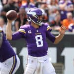 Kirk Cousins #8 of the Minnesota Vikings throws a pass against the Cincinnati Bengals at Paul Brown Stadium on September 12, 2021 in Cincinnati, Ohio.
