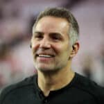 Former NFL athlete and television broadcaster Kurt Warner during the NFL game at State Farm Stadium on October 28, 2021 in Glendale, Arizona. The Packers defeated the Cardinals 24-21.