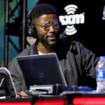 Former NFL player Nate Burleson and speaks onstage during day 3 of SiriusXM at Super Bowl LIV on January 31, 2020 in Miami, Florida.