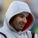 Baker Mayfield #6 of the Cleveland Browns looks on before the game against the Green Bay Packers at Lambeau Field on December 25, 2021 in Green Bay, Wisconsin.