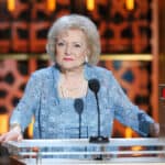Actress Betty White speaks onstage during the 2015 TV Land Awards at Saban Theatre on April 11, 2015 in Beverly Hills, California.