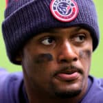Deshaun Watson #4 of the Houston Texans looks on against the Cincinnati Bengals at NRG Stadium on December 27, 2020 in Houston, Texas.