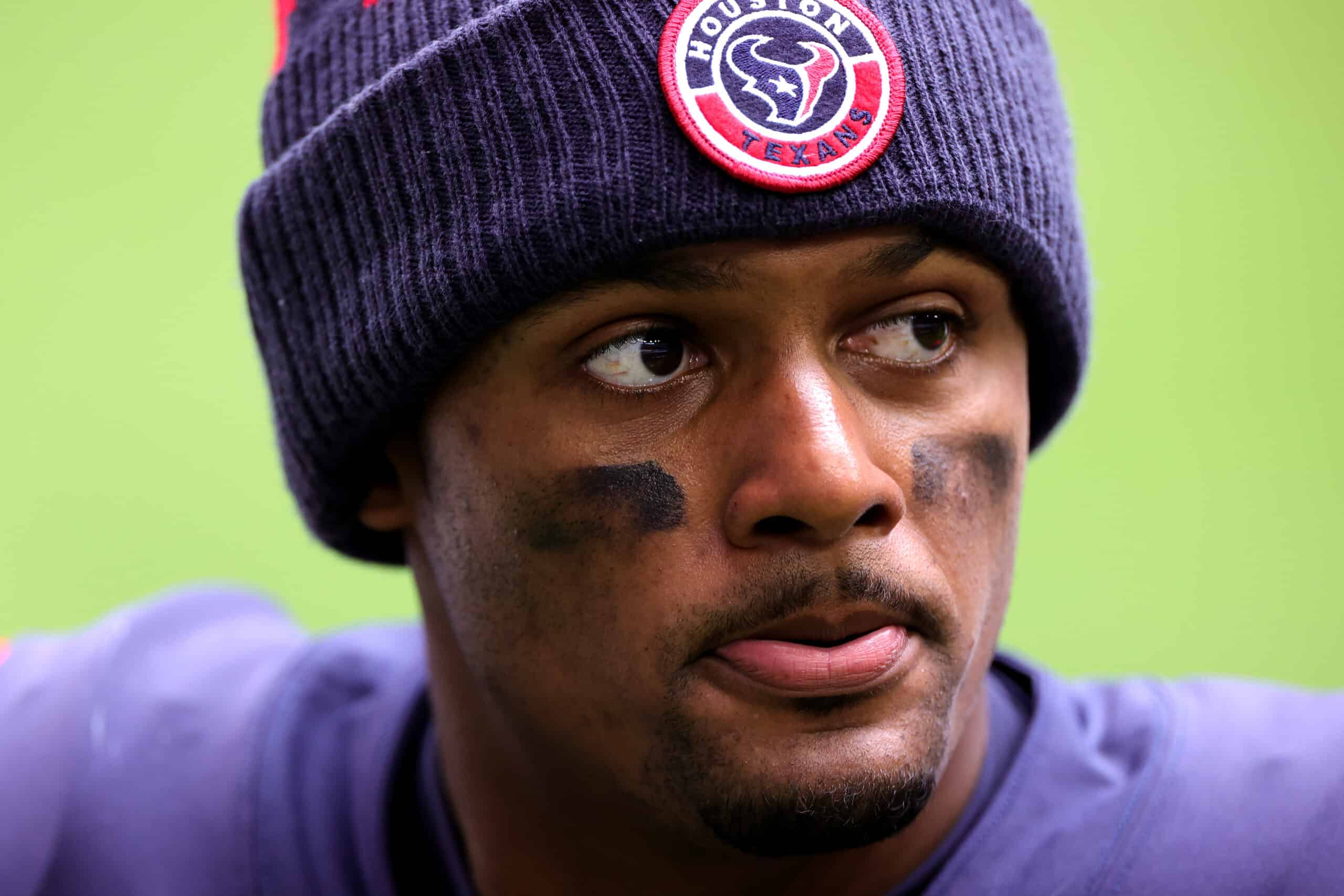 Deshaun Watson #4 of the Houston Texans looks on against the Cincinnati Bengals at NRG Stadium on December 27, 2020 in Houston, Texas. 