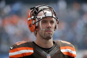 Jim Dray #81 of the Cleveland Browns looks on during the game against the San Diego Chargers at Qualcomm Stadium on October 4, 2015 in San Diego, California.