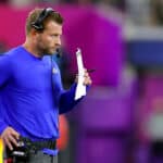 Head coach Sean McVay of the Los Angeles Rams looks on during the Super Bowl LVI against the Cincinnati Bengals at SoFi Stadium on February 13, 2022 in Inglewood, California.