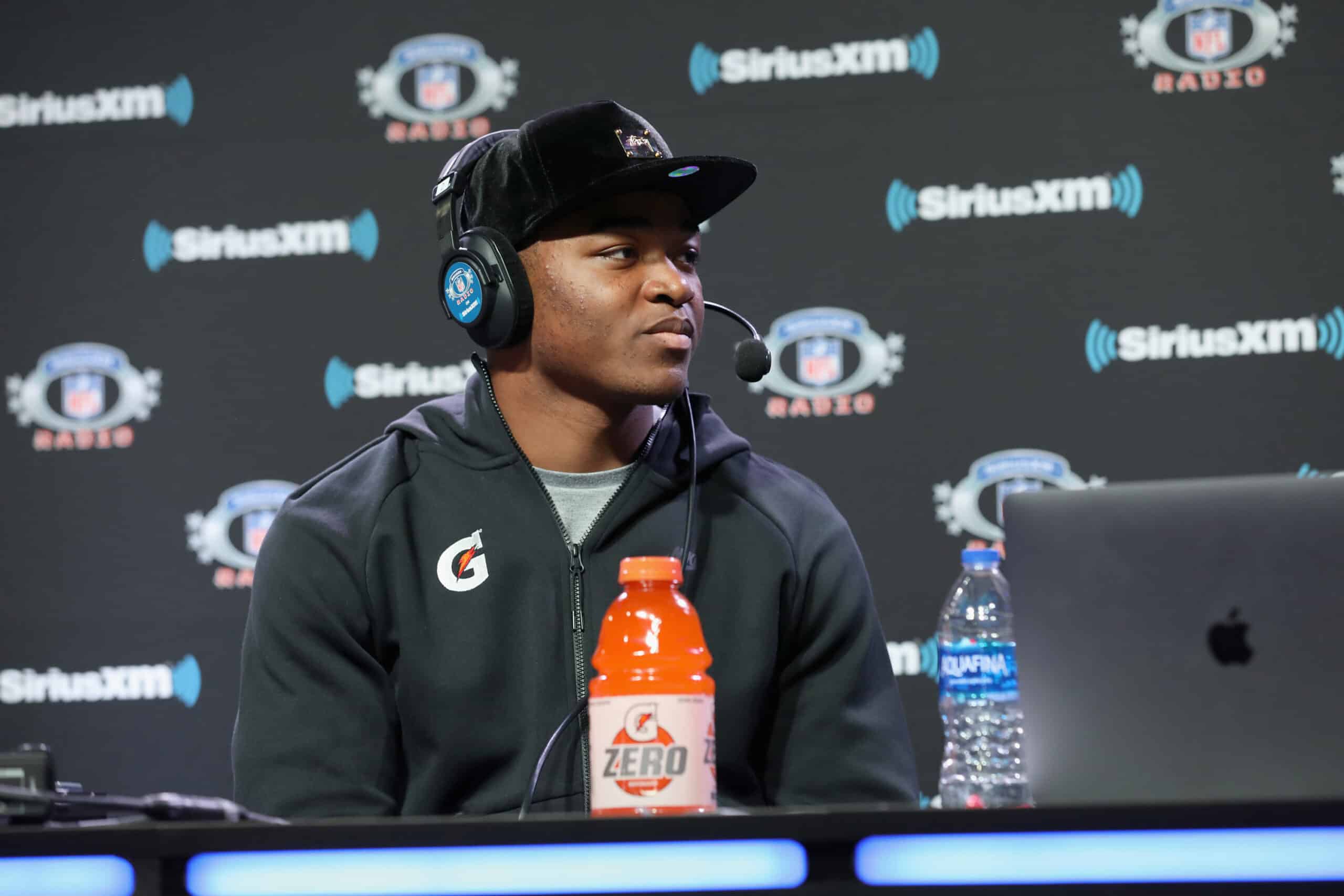 Amari Cooper attends SiriusXM at Super Bowl LIII Radio Row on January 31, 2019 in Atlanta, Georgia. 