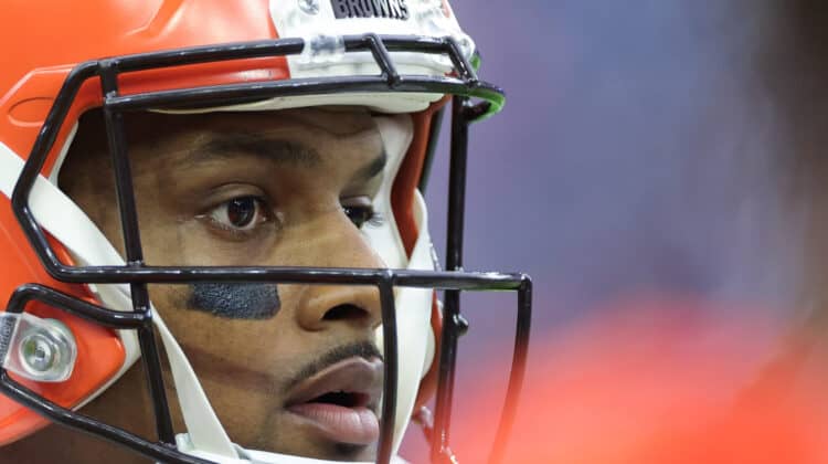 Deshaun Watson #4 of the Cleveland Browns in action against the Houston Texans at NRG Stadium on December 04, 2022 in Houston, Texas.