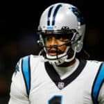 Cam Newton #1 of the Carolina Panthers warms up before the game against the New Orleans Saints at Caesars Superdome on January 02, 2022 in New Orleans, Louisiana.