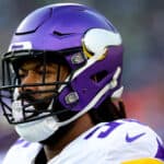 Za'Darius Smith #55 of the Minnesota Vikings warms up prior to a game against the Green Bay Packers at Lambeau Field on January 01, 2023 in Green Bay, Wisconsin.