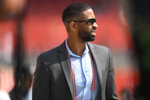 General manager Andrew Berry of the Cleveland Browns looks on before the game against the New York Jets at FirstEnergy Stadium on September 18, 2022 in Cleveland, Ohio