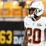 Cleveland Browns running back Pierre Strong