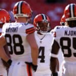 Cleveland Browns huddle
