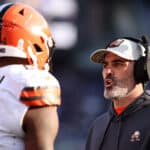 Cleveland Browns quarterback Deshaun Watson and head coach Kevin Stefanski