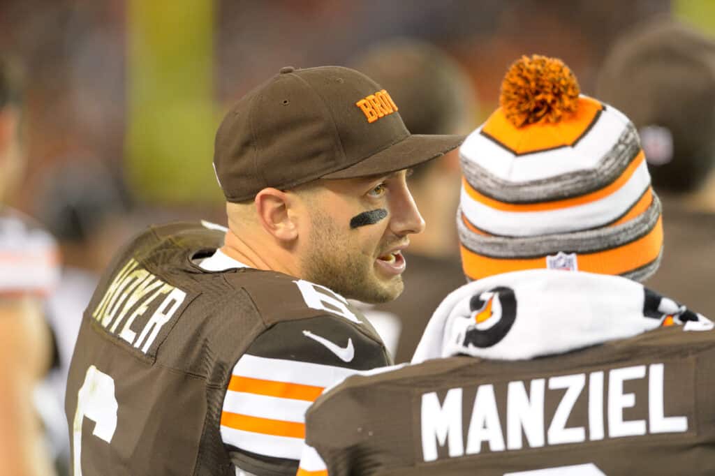 Former Cleveland Browns QBs Brian Hoyer and Johnny Manziel