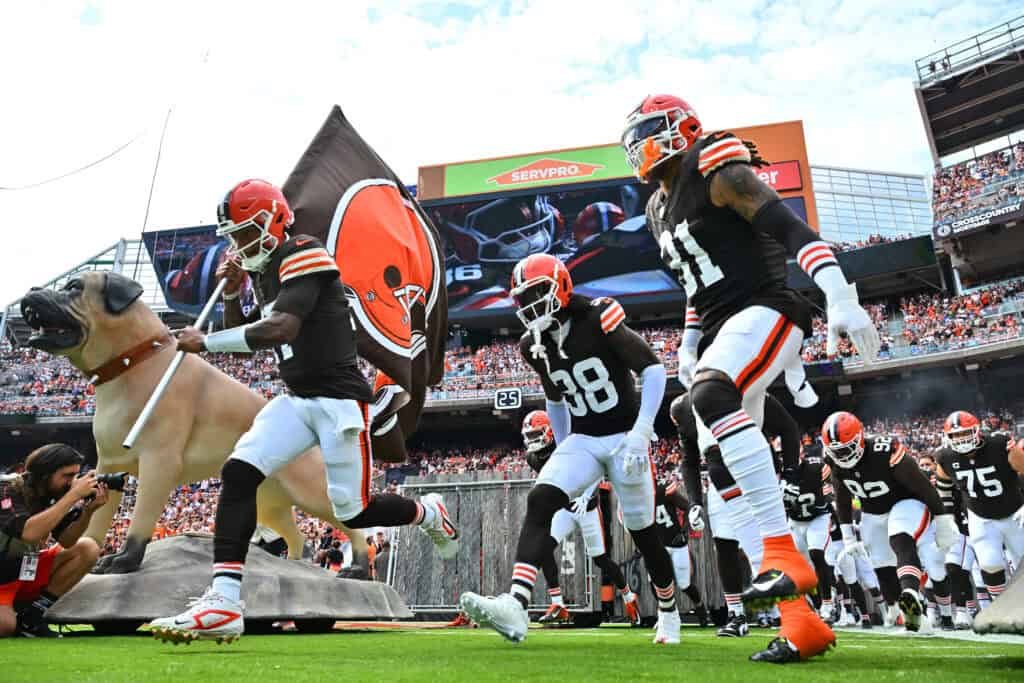 Cleveland browns on field jersey hot sale