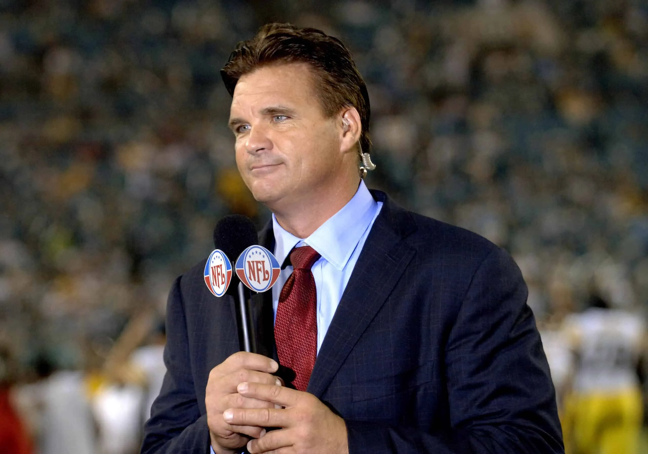 NFL Network commentator Brian Baldinger on the sidelines during the game between the Pittsburgh Steelers and the Jacksonville Jaguars at Alltel Stadium in Jacksonville, Florida on September 18, 2006. The Jaguars won 9-0.