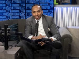 NEW YORK, NEW YORK - JANUARY 22: Stephen A. Smith visits SiriusXM's 'The Howard Stern Show' at SiriusXM Studios on January 22, 2025 in New York City.
