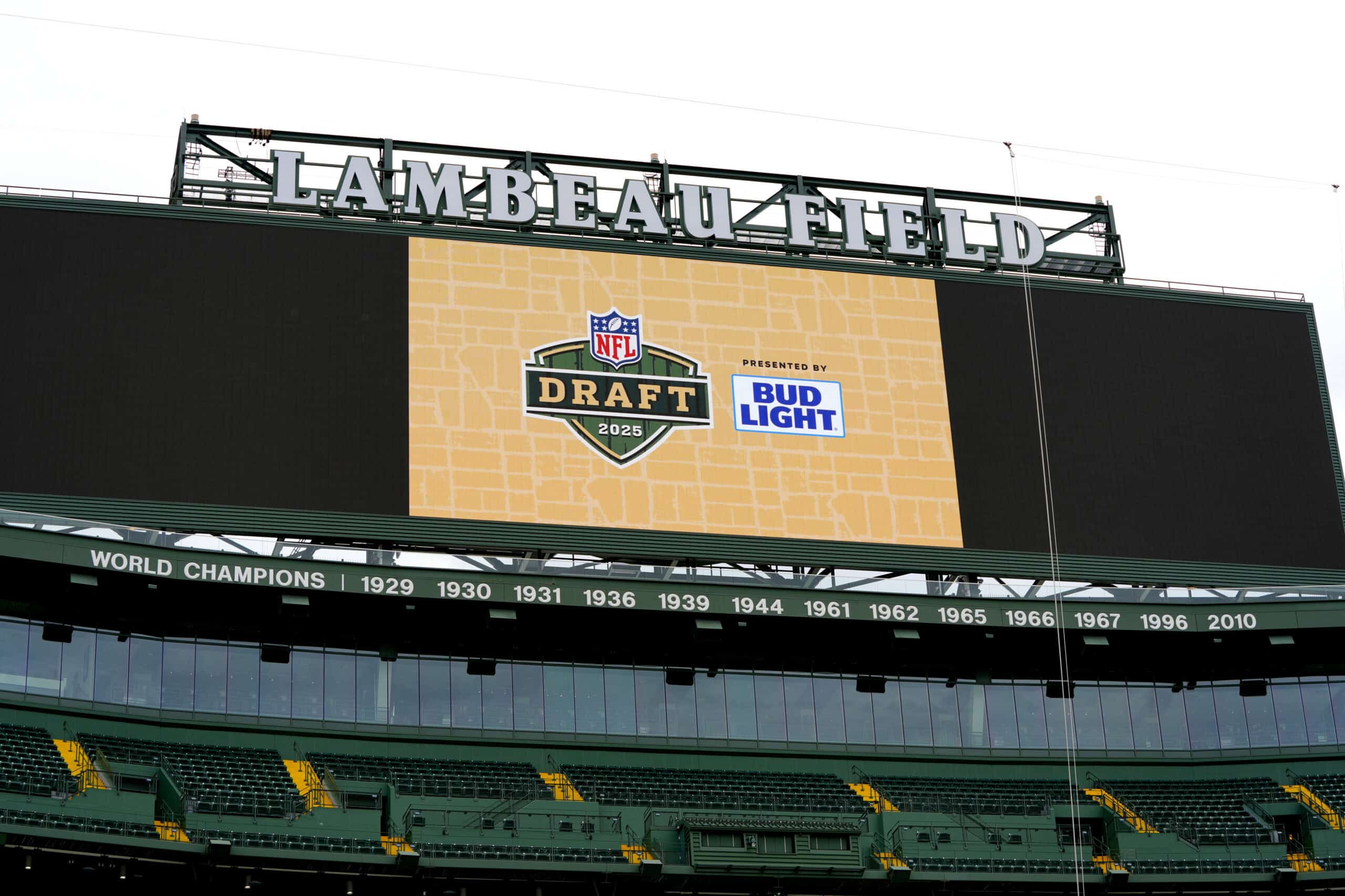 GREEN BAY, WISCONSIN - APRIL 24: A general view of the atmosphere is seen at the 2025 NFL Draft at Lambeau Field on April 24, 2025 in Green Bay, Wisconsin.
