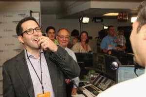 NEW YORK, NY - SEPTEMBER 11: Sports Writer Adam Schefter fundraises at the Annual Charity Day Hosted By Cantor Fitzgerald And BGC at the Cantor Fitzgerald Office on September 11, 2013 in New York, United States.