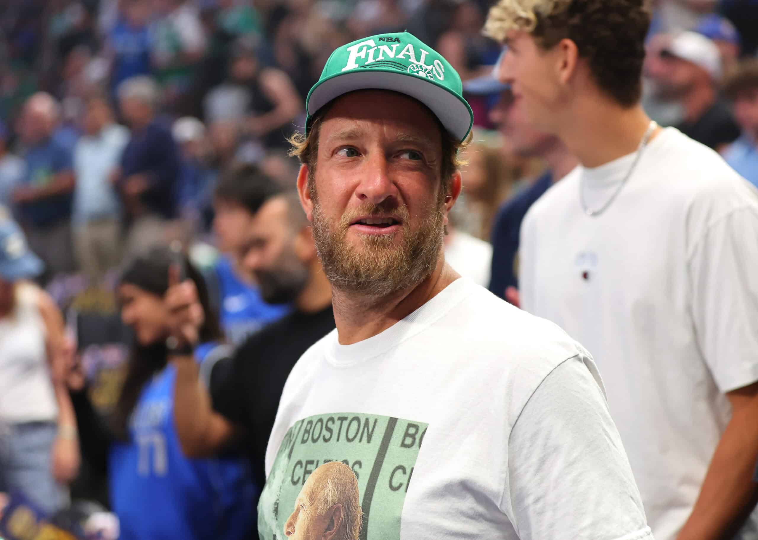 DALLAS, TEXAS - JUNE 14: Dave Portnoy looks on prior to Game Four of the 2024 NBA Finals between the Dallas Mavericks and the Boston Celtics at American Airlines Center on June 14, 2024 in Dallas, Texas.