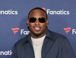 LAS VEGAS, NEVADA - FEBRUARY 10: LeSean McCoy attends Michael Rubin's Fanatics Super Bowl party at the Marquee Nightclub at The Cosmopolitan of Las Vegas on February 10, 2024 in Las Vegas, Nevada.
