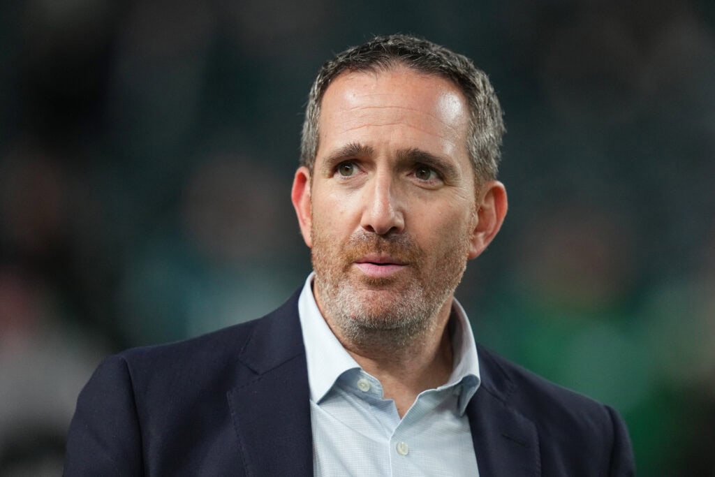 PHILADELPHIA, PENNSYLVANIA - NOVEMBER 14: Howie Roseman, general manager of the Philadelphia Eagles, looks on before the game against the Washington Commanders at Lincoln Financial Field on November 14, 2024 in Philadelphia, Pennsylvania