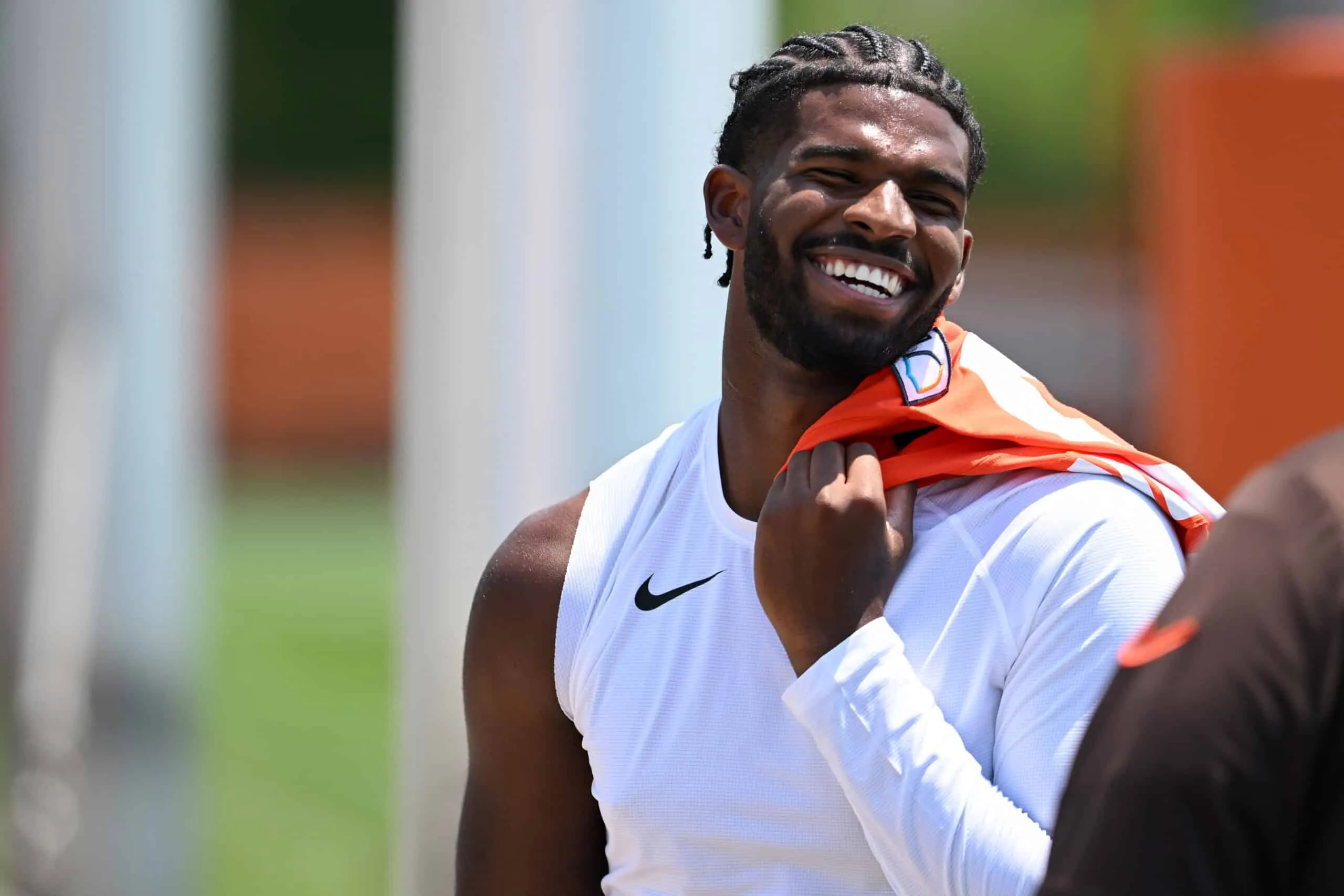 BEREA, OHIO - JUNE 11: Shedeur Sanders #12 of the Cleveland Browns walks off the field after Cleveland Browns mandatory minicamp at CrossCountry Mortgage Campus on June 11, 2025 in Berea, Ohio.