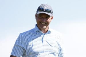 ORLANDO, FLORIDA - JANUARY 31: Urban Meyer walks on the 17th green during the second round of the Hilton Grand Vacations Tournament of Champions 2025 at Lake Nona Golf & Country Club on January 31, 2025 in Orlando, Florida.