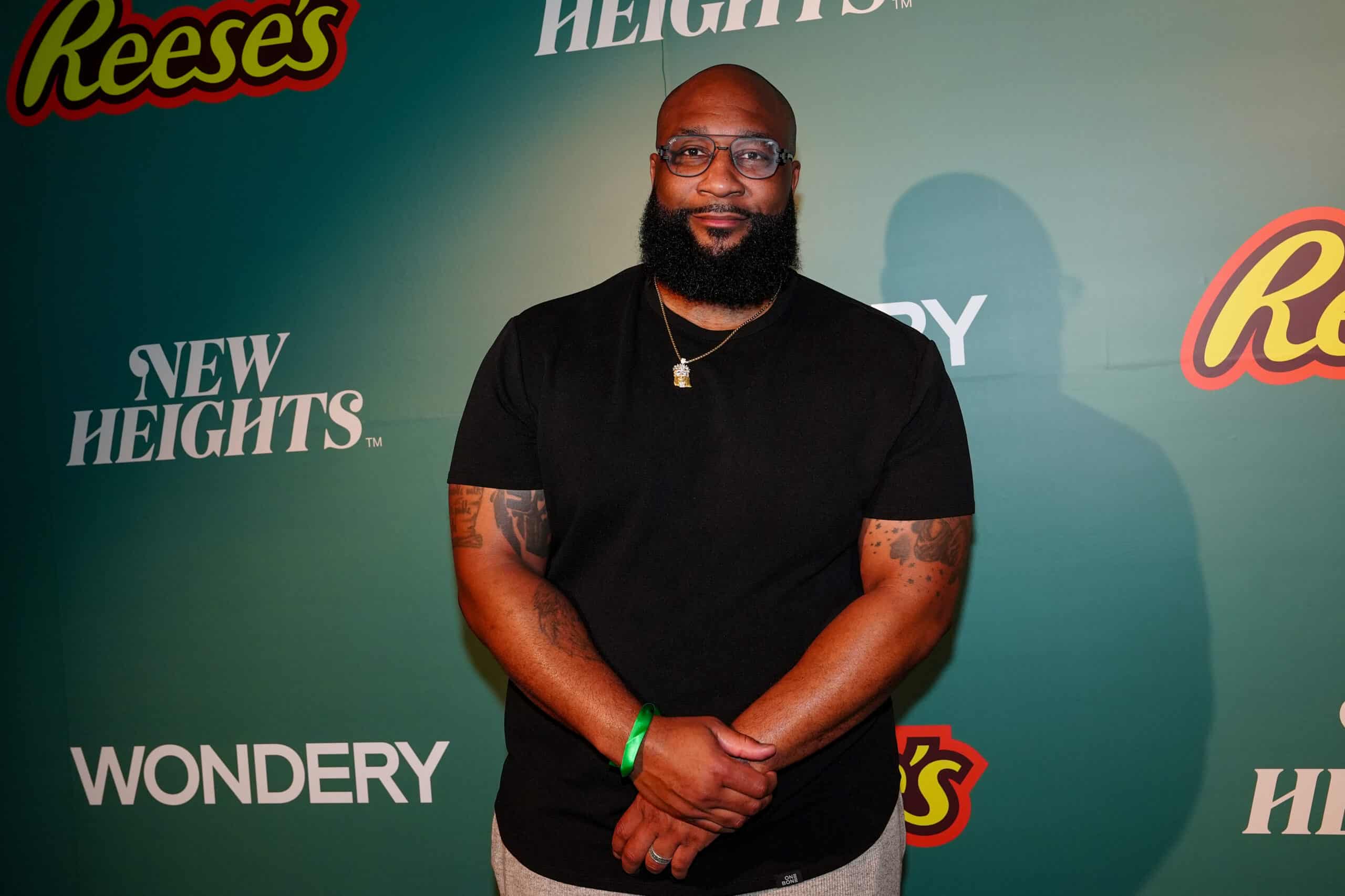 NEW ORLEANS, LOUISIANA - FEBRUARY 05: Marcus Spears attends The New Heights House Party hosted by Jason & Travis Kelce on February 05, 2025 in New Orleans, Louisiana.