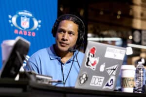 MIAMI, FLORIDA - JANUARY 31: Former NFL player Troy Polamalu speaks onstage during day 3 of SiriusXM at Super Bowl LIV on January 31, 2020 in Miami, Florida.