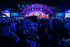 PITTSBURGH, PENNSYLVANIA - APRIL 24: A detailed view of the Fan Fest is seen during Round Two of the 2026 NFL Draft at Acrisure Stadium on April 24, 2026 in Pittsburgh, Pennsylvania.