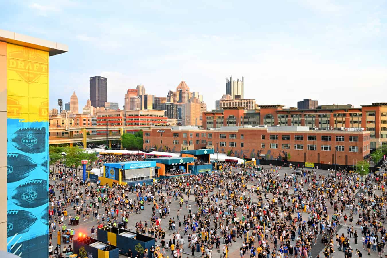 PITTSBURGH, PENNSYLVANIA - APRIL 24: A detailed view of the Fan Fest is seen during Round Two of the 2026 NFL Draft at Acrisure Stadium on April 24, 2026 in Pittsburgh, Pennsylvania.