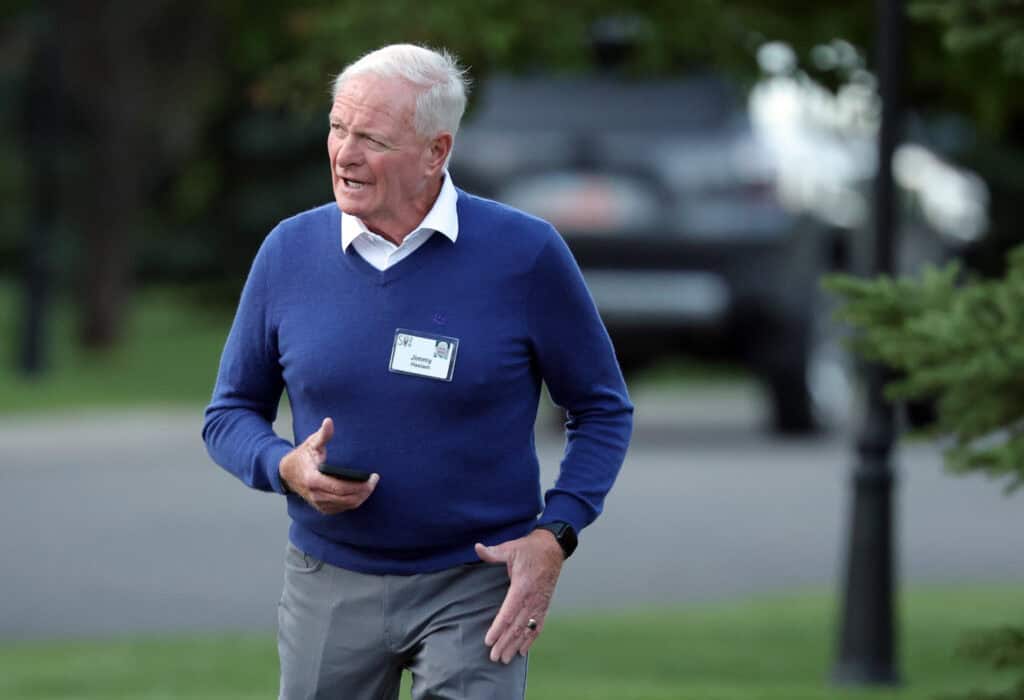 SUN VALLEY, IDAHO - JULY 09: Jimmy Haslam, CEO of Pilot Corporation, attends the Allen & Company Sun Valley Conference at the Sun Valley Lodge on July 9, 2026 in Sun Valley, Idaho. Every year, some of the world's wealthiest and most powerful figures from the media, finance, technology, and political spheres converge at the Sun Valley Resort for the exclusive week-long conference hosted by boutique investment bank Allen & Co.