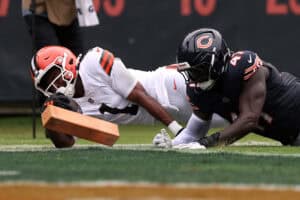 HICAGO, ILLINOIS - AUGUST 15: Kc Concepcion #1 of the Cleveland Browns scores a t