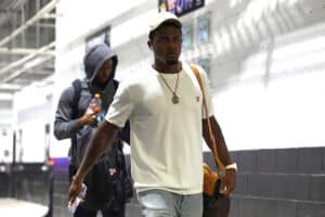 JACKSONVILLE, FLORIDA - SEPTEMBER 13: Deshaun Watson #4 of the Cleveland Browns arrives prior to the game against the Jacksonville Jaguars at EverBank Stadium on September 13, 2026 in Jacksonville, Florida.